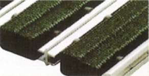 oppelt, offen, gefärbt (grün), Alu-Profil