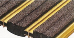 doppelt, geschlossen, Standard-Grau, Messing-Profil, 18 mm